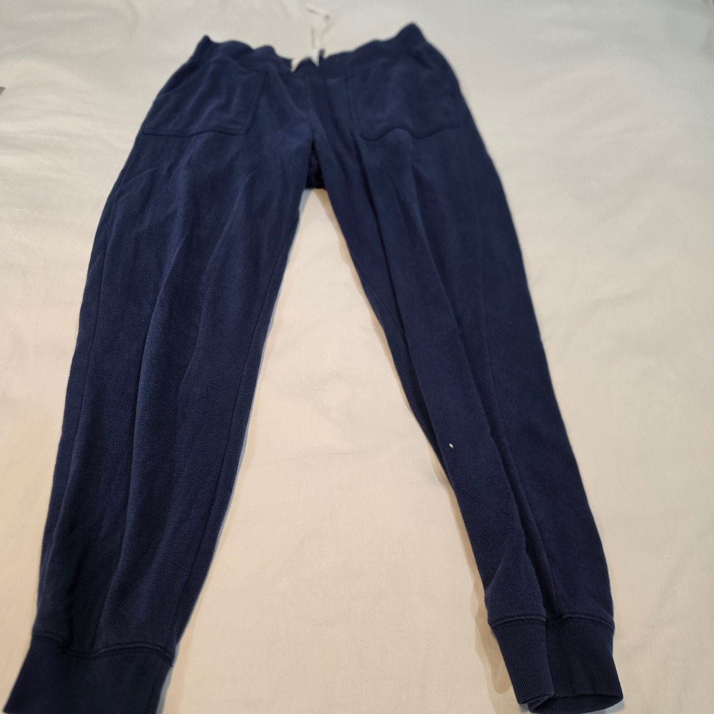 J.Crew Jogger Pants Womens Medium Navy Blue Excellent French Terry AZ169